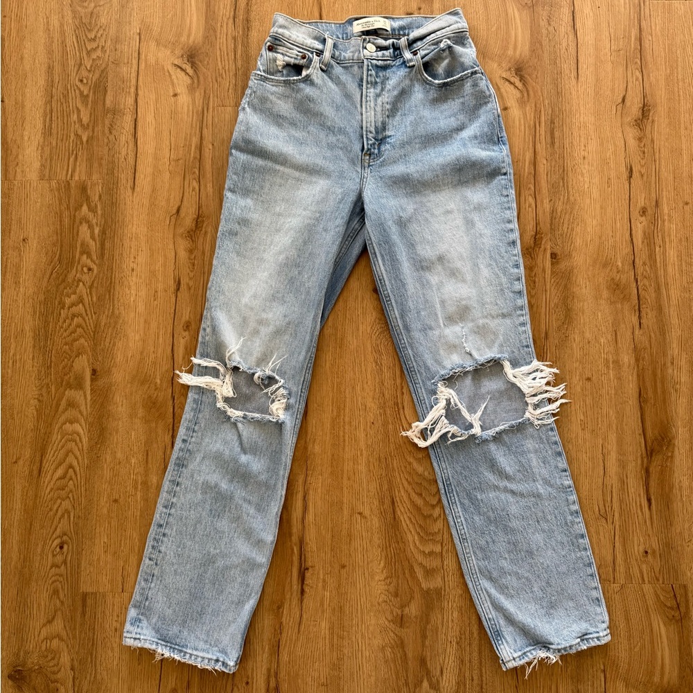 Abercrombie 90s straight ultra high rise jeans